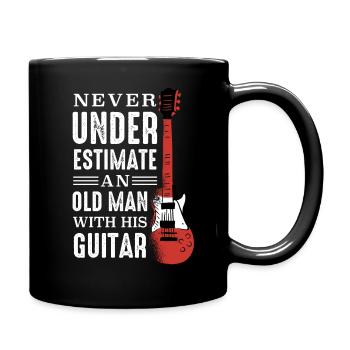 Guitar Guitarist Musician Acoustic Guitar Instruments - Full Colour Mug - black - Right