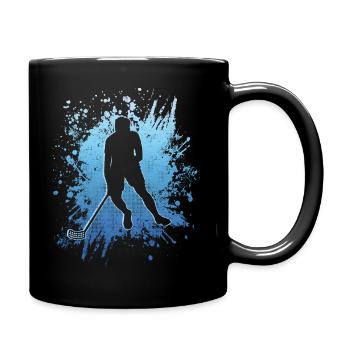 Unihockey Spiel Floorballer Innebandy Floorball - Tasse einfarbig - Schwarz - Rechts
