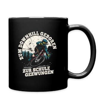 MTB Mountainbike Fahrradfahrer Freeride Downhill O - Tasse einfarbig - Schwarz - Rechts