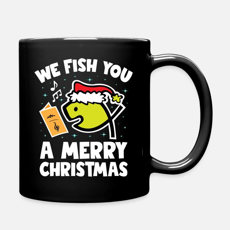 We Fish You A Merry Christmas - Tasse einfarbig - Schwarz
