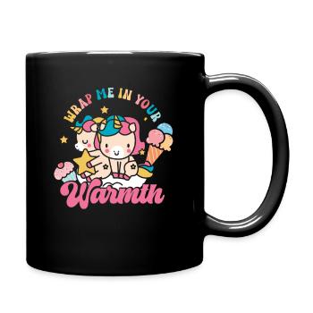 Rainbow Animal Unicorn Winter Season Lover - Full Colour Mug - black - Right