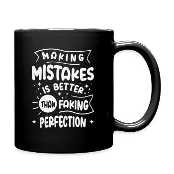 Mistakes Wisdom Quotes Imperfection Life Quotes - Full Colour Mug - black - Right