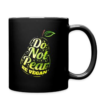 Do Not Pear - Be Vegan - Tasse einfarbig - Schwarz - Rechts