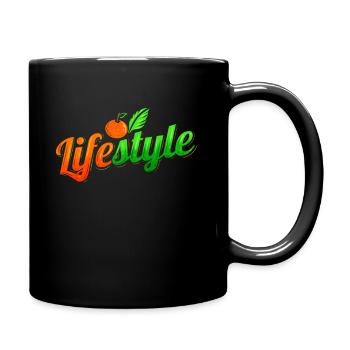 Vegetarian And Vegan Lifestyle - Go Vegan - Tasse einfarbig - Schwarz - Rechts