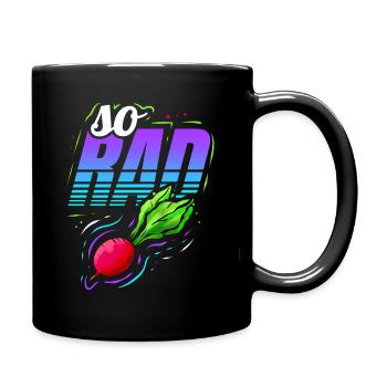 So Rad - Vegetarian Radish - Go Vegan - Tasse einfarbig - Schwarz - Rechts