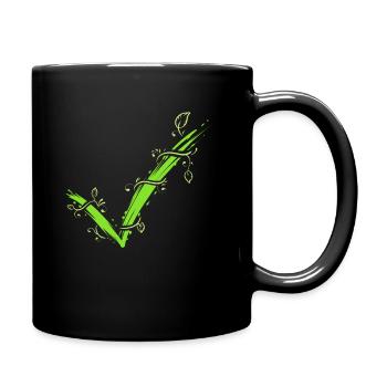 Green Hook For Yes To Vegetarianism And Veganism - Tasse einfarbig - Schwarz - Rechts
