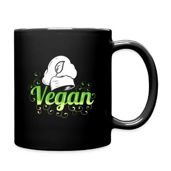 Chef's Hat - Cooking Vegan - Tasse einfarbig - Schwarz - Rechts