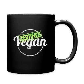 Label For Certified Vegan - Full Colour Mug - black - Right
