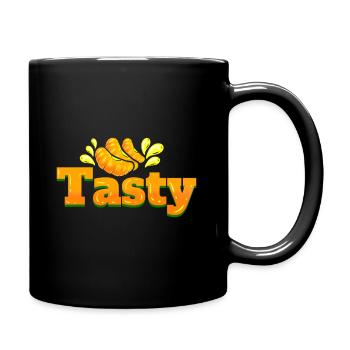 Tasty Orange Slices Or Peaces - Vegetarian - Go - Full Colour Mug - black - Right
