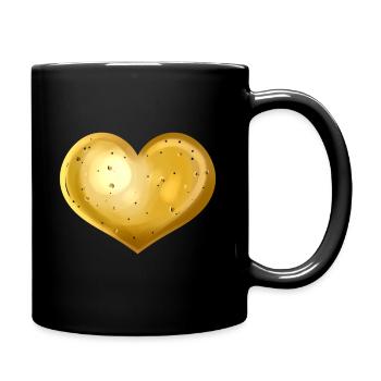 Potato In Heart Shape - Vegetarian - Go Vegan - Tasse einfarbig - Schwarz - Rechts