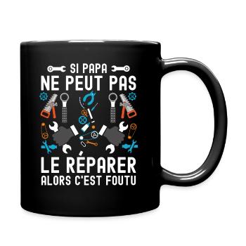 Papa bricoleur papou génial - Mug uni - noir - Droite