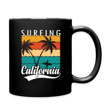 Surfing California - Beach Sommer Strand Surfen - Tasse einfarbig - Schwarz - Rechts