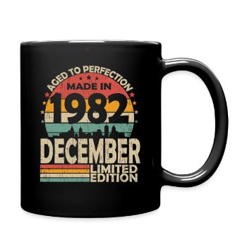 Décembre 1982 Vintage Retro Anniversaire - Mug uni - noir - Droite