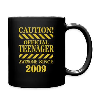 Achtung Teenager génial depuis 2009 - Mug uni - noir - Droite