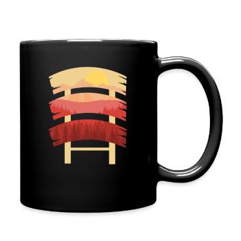 Hiking Destination Sign Board Scenery - Full Colour Mug - black - Right