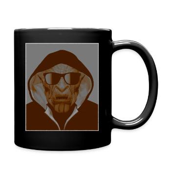 Ghetto Orc avec lunettes de soleil et capuche - Mug uni - noir - Droite
