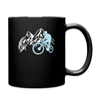 Downhill Mountain Bike Cycling Mountains Mountains - Full Colour Mug - black - Right