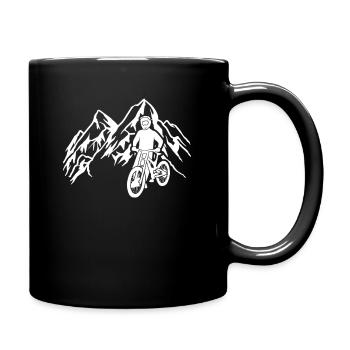 Downhill Mountain Bike Cycling Mountains Mountains - Full Colour Mug - black - Right