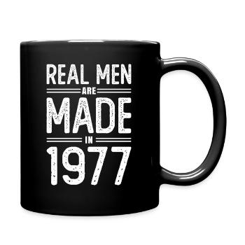 Anniversaire De vrais hommes sont nés en 1977 - Mug uni - noir - Droite