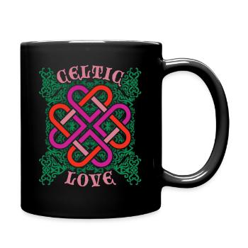 Celtique, motif celtique, cœur celtique, Saint-Valentin - Mug uni - noir - Droite