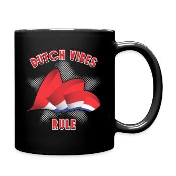 Holland Spruch, Niederlande, Dutch-Vibes-Rule - Tasse einfarbig - Schwarz - Rechts