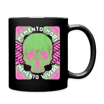 Memento Mori Memento Vivere Crâne Disant - Mug uni - noir - Droite