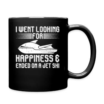 Ich Suchte Nach Glück Und Endete Mit Einem Jetski - Tasse einfarbig - Schwarz - Rechts