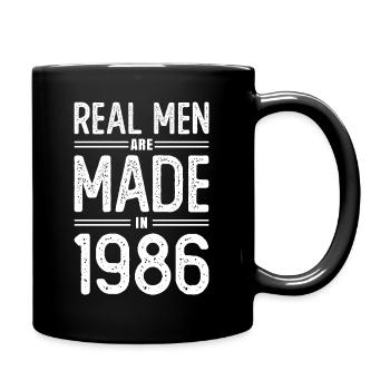 Anniversaire De vrais hommes sont nés en 1986 - Mug uni - noir - Droite