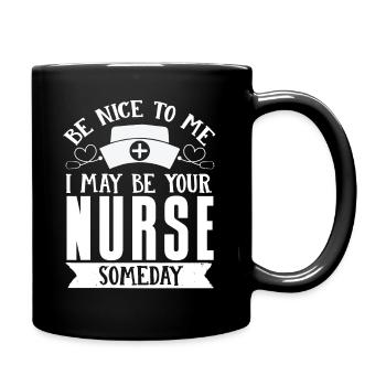 Krankenpflegeschülerin Zukünftige Krankenschwester - Tasse einfarbig - Schwarz - Rechts