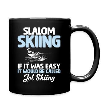 Slalom water skiing if it were easy - Full Colour Mug - black - Right