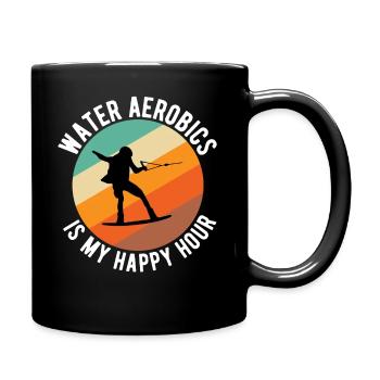 L’aquagym est mon happy hour waterboarding - Mug uni - noir - Droite