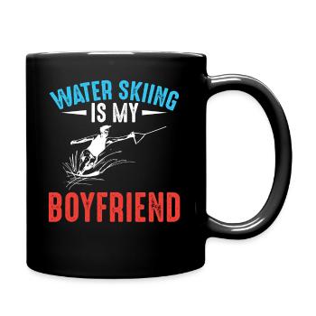 Water skiing is my friend - Waterskier - Full Colour Mug - black - Right