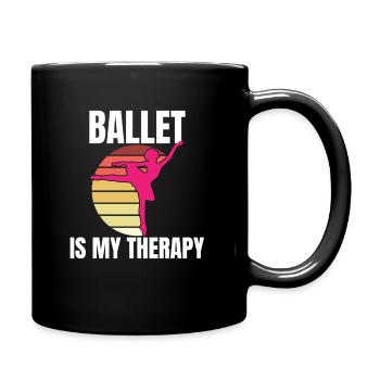 Ballet Is My Therapy Ballet Dancer Ballerina - Full Colour Mug - black - Right