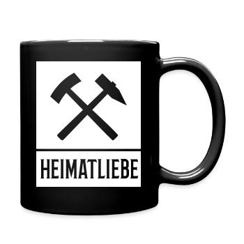 Erzgebirge Heimatliebe - Tasse einfarbig - Schwarz - Rechts