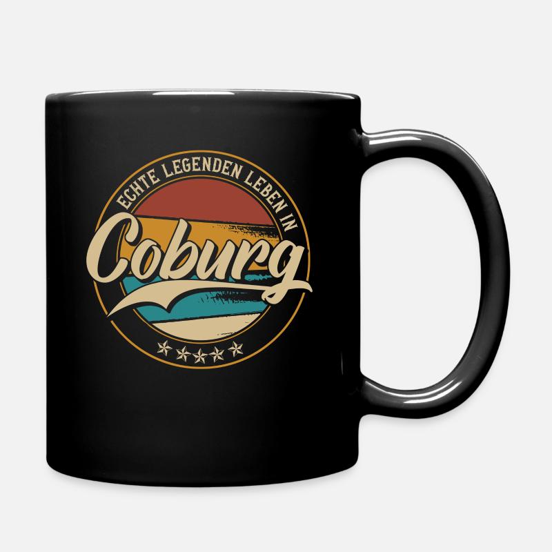 Coburg Echte Legenden leben in Coburger - Tasse einfarbig - Schwarz