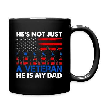 Ce n’est pas seulement un vétéran, c’est mon père - Mug uni - noir - Droite