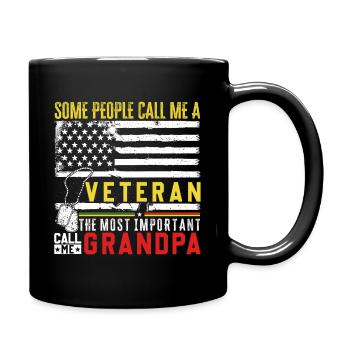Call Me A Veteran The Most Important Call Me - Tasse einfarbig - Schwarz - Rechts