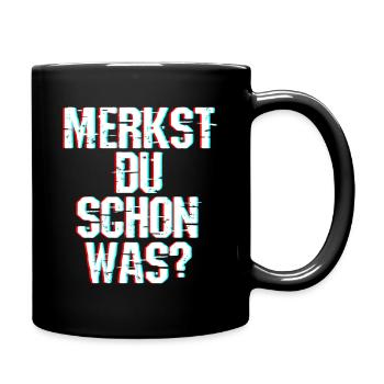 Merkst Du Schon Was - Festival Musik Geschenk Tech - Tasse einfarbig - Schwarz - Rechts