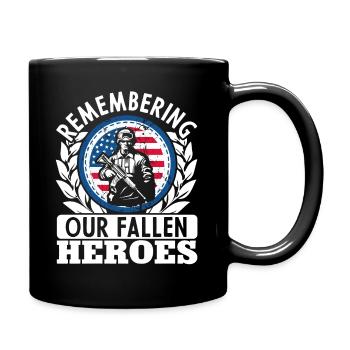 Memorial Day Commemoration of Our Fallen Heroes - Full Colour Mug - black - Right