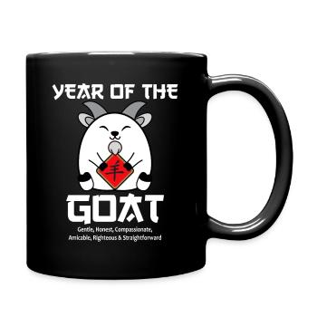 year of the goat chinese new year funny zodiacs - Full Colour Mug - black - Right