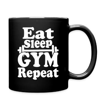 Manger Sleep Gym Répéter - Mug uni - noir - Droite