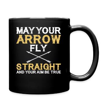 Que votre flèche vole droit et votre cible - Mug uni - noir - Droite
