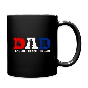 Veteran Myth Legend Patriotic Outfit - Full Colour Mug - black - Right
