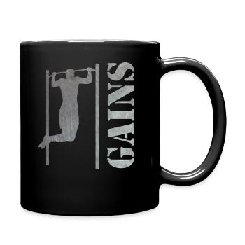 Bodybuilder Kraft Sport Pull-ups Gift - Full Colour Mug - black - Right