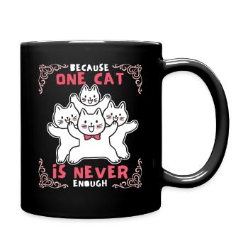 Chat, drôle de dicton, beaucoup de chats, maman chat - Mug uni - noir - Droite