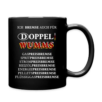 Ich bremse auch für - Tasse einfarbig - Schwarz - Rechts