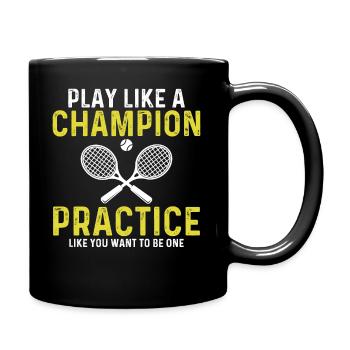 Play like a champion as you want to be - Full Colour Mug - black - Right