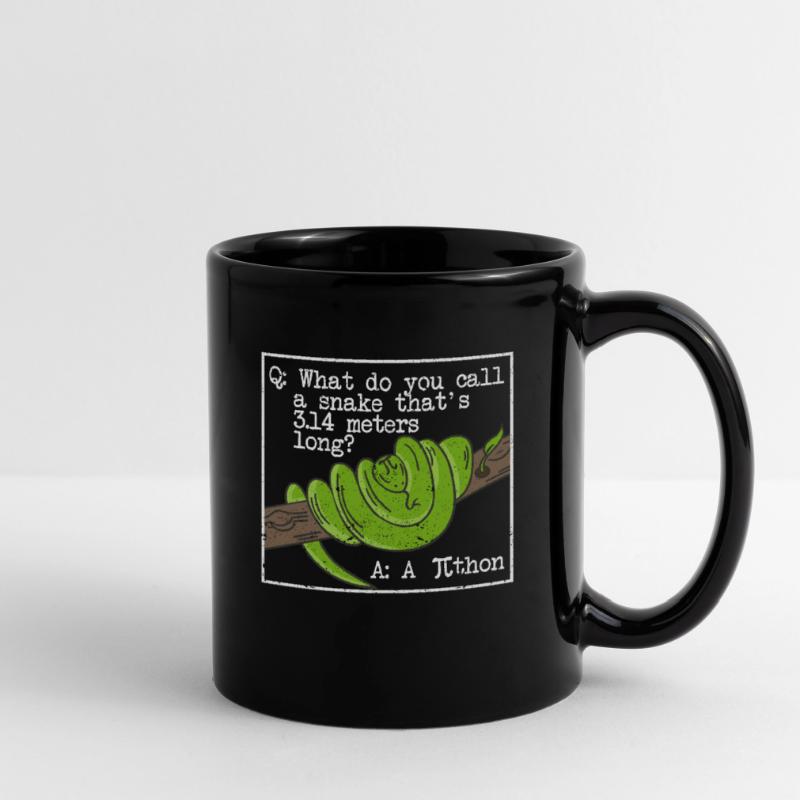 Python Snake Pithon Pi Tag Icon Funny Math Full Colour Mug