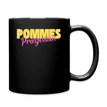 Pommes Prinzessin Kartoffel Fritten - Tasse einfarbig - Schwarz - Rechts