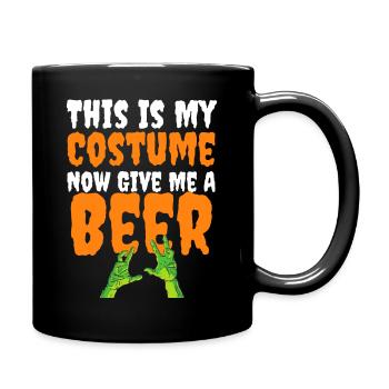 Halloween Kostüm Bier Hopfen Gerstensaft - Tasse einfarbig - Schwarz - Rechts